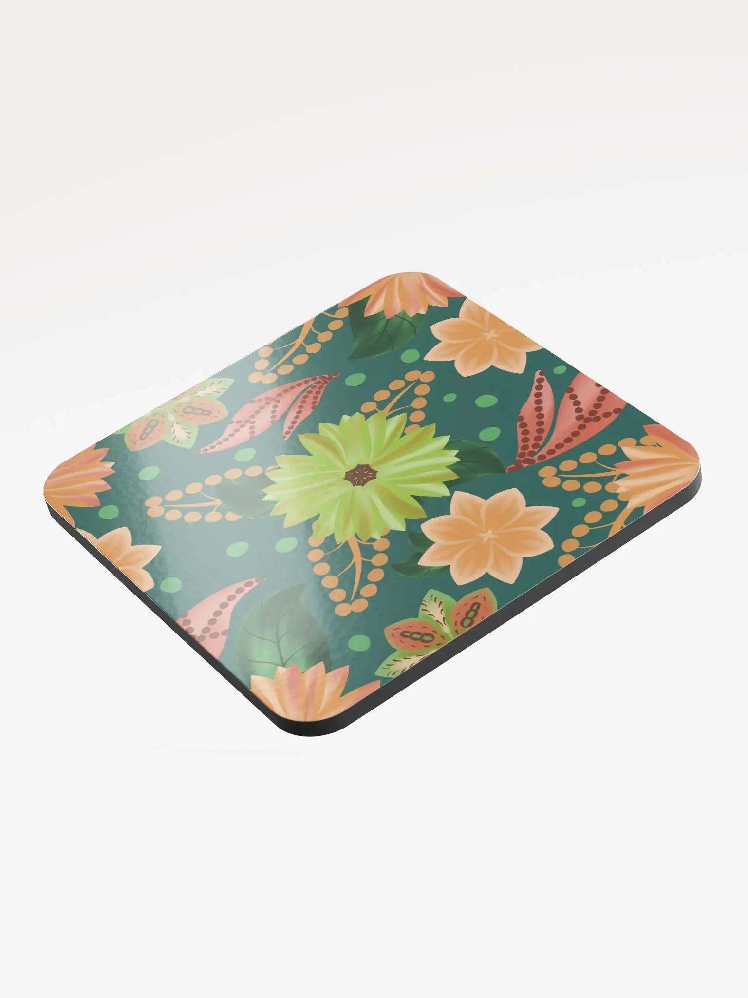 El Yunque Teal Floral Rainforest Coasters product image (3)