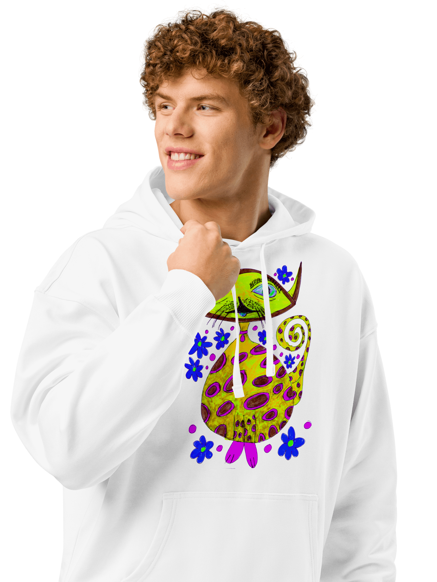 Abstract Cosmic Cat Unisex Hoodie product image (6)