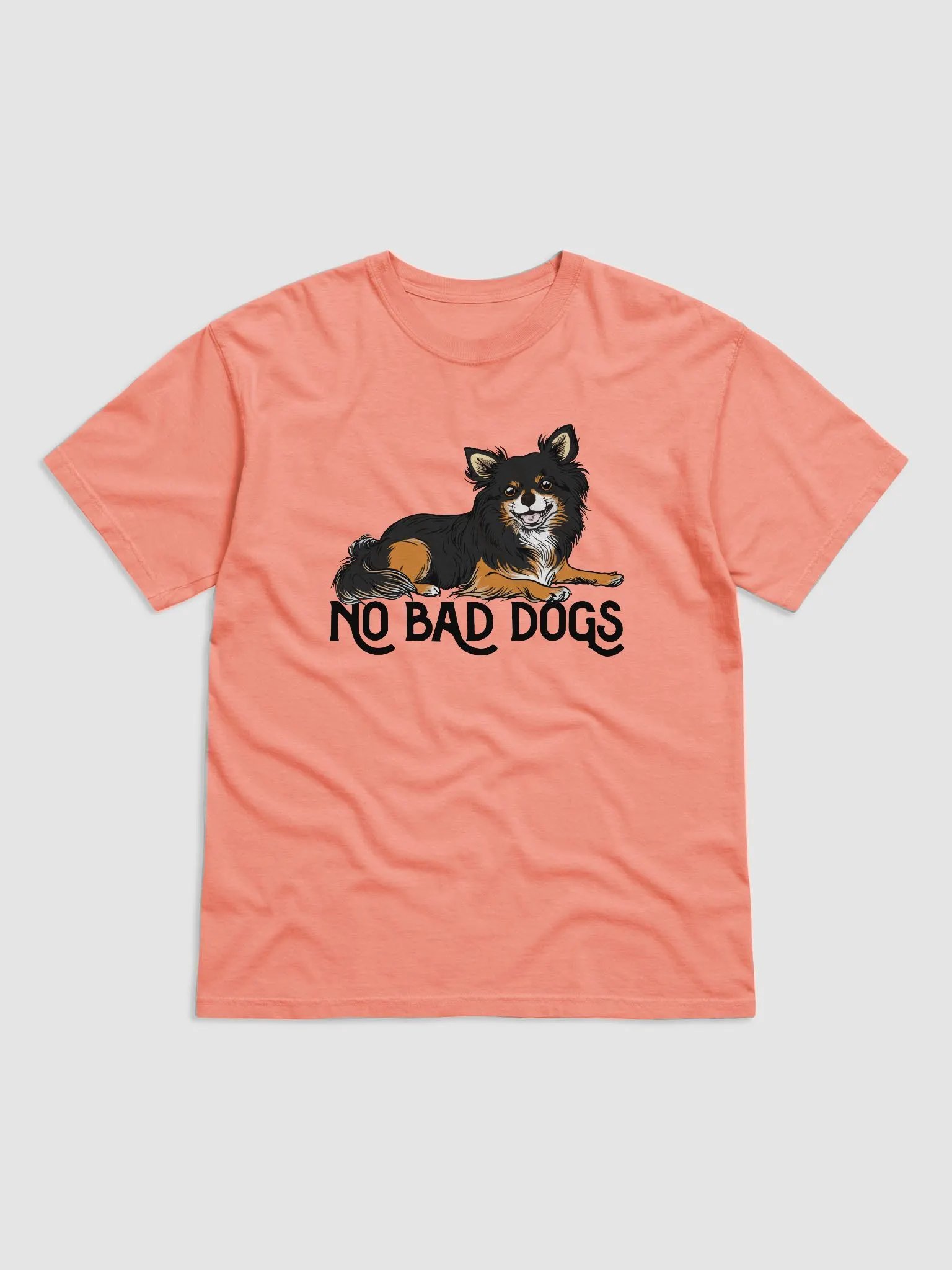 No Bad Dogs T-Shirt of a Long-Haired Chihuahua (Tricolor) | Funny T-Shirt for Chihuahua Paw-rents product image (29)