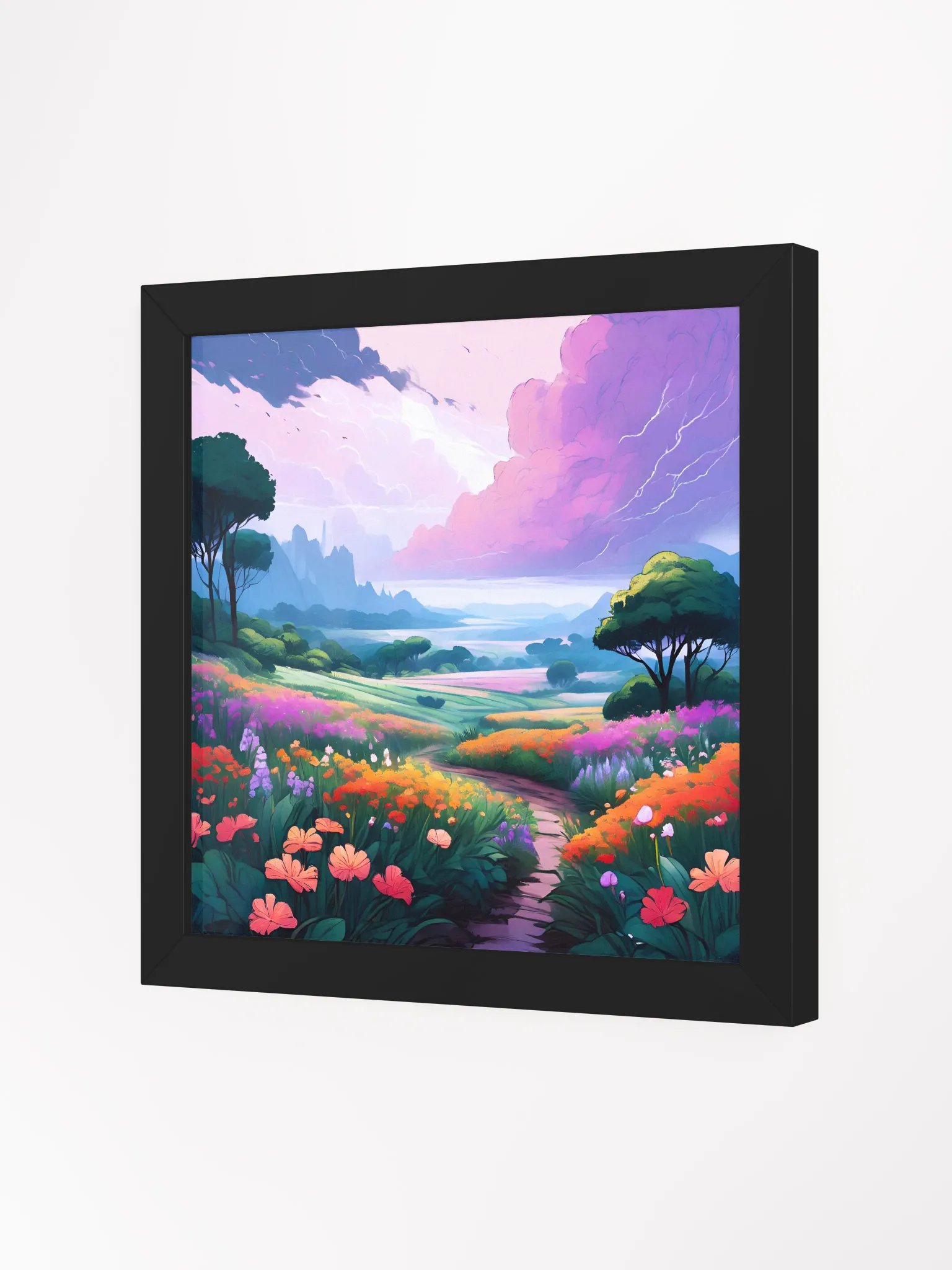 Thunder Roars Flowers Flourish in Rain - Framed High-Quality Matte Poster product image (2)