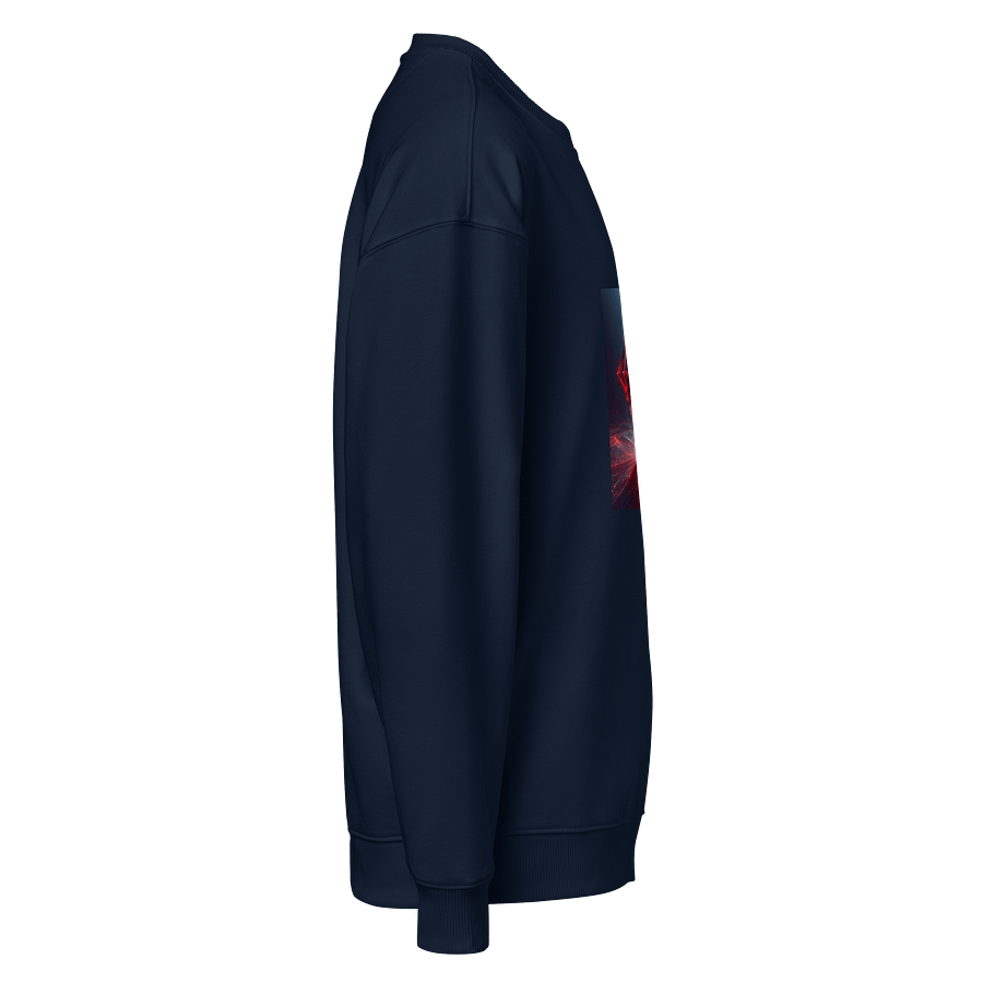 Luminous Red Crystal Organic Oversized Sweatshirt product image (4)