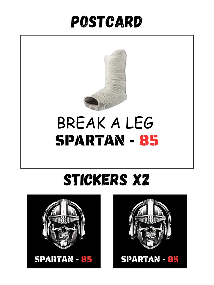 Handwritten Postcard by Spartan-85 and Stickers (Break a Leg Style) product image (1)