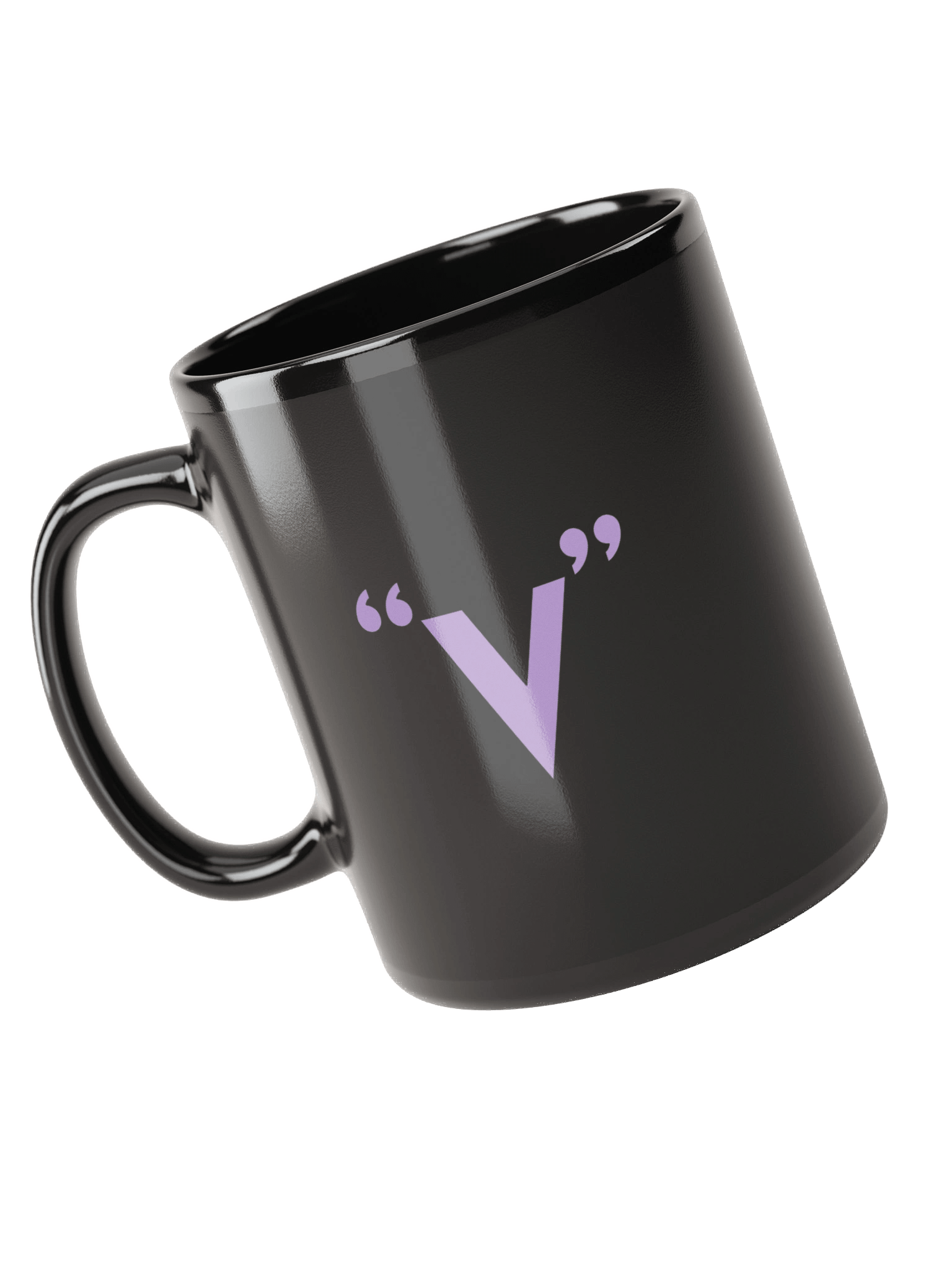 "V" for Valkyries Black Coffee Mug product image (5)