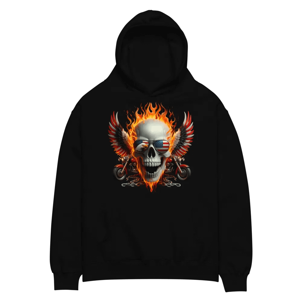 Rebellious Freedom Skull Oversized Hoodie #20 product image (2)