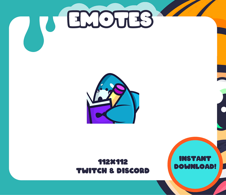 *Animated* Shark Notes Emote product image (2)