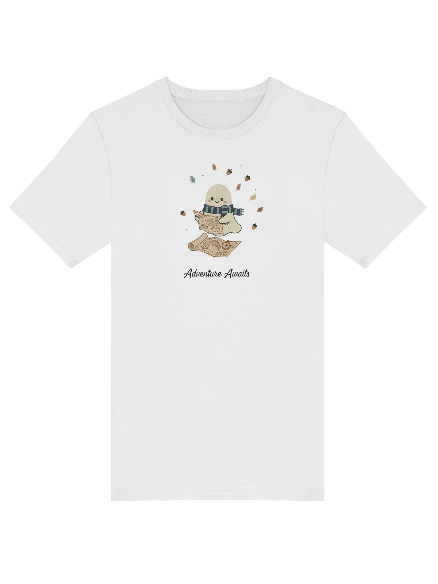Ghost Explorer T-shirt – Gentle Spirit with Map & Compass product image (39)