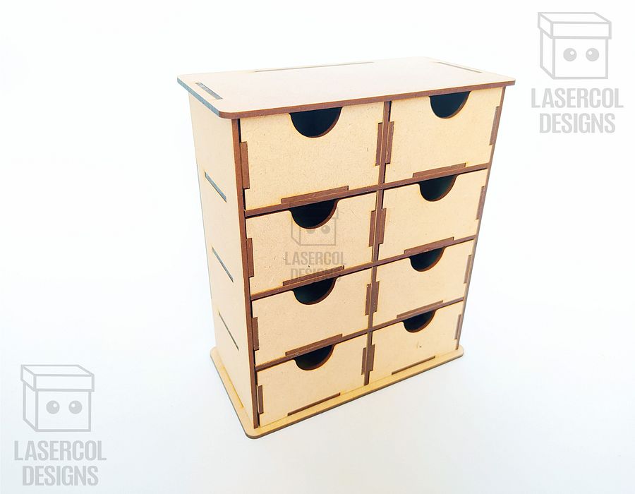 8 Drawers Desk Organizer - Laser Cut Files product image (2)