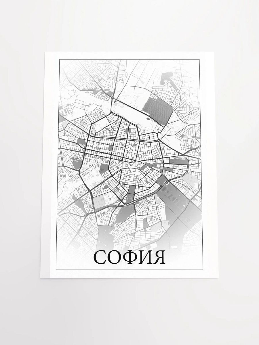 София, Bulgaria, city map print product image (19)