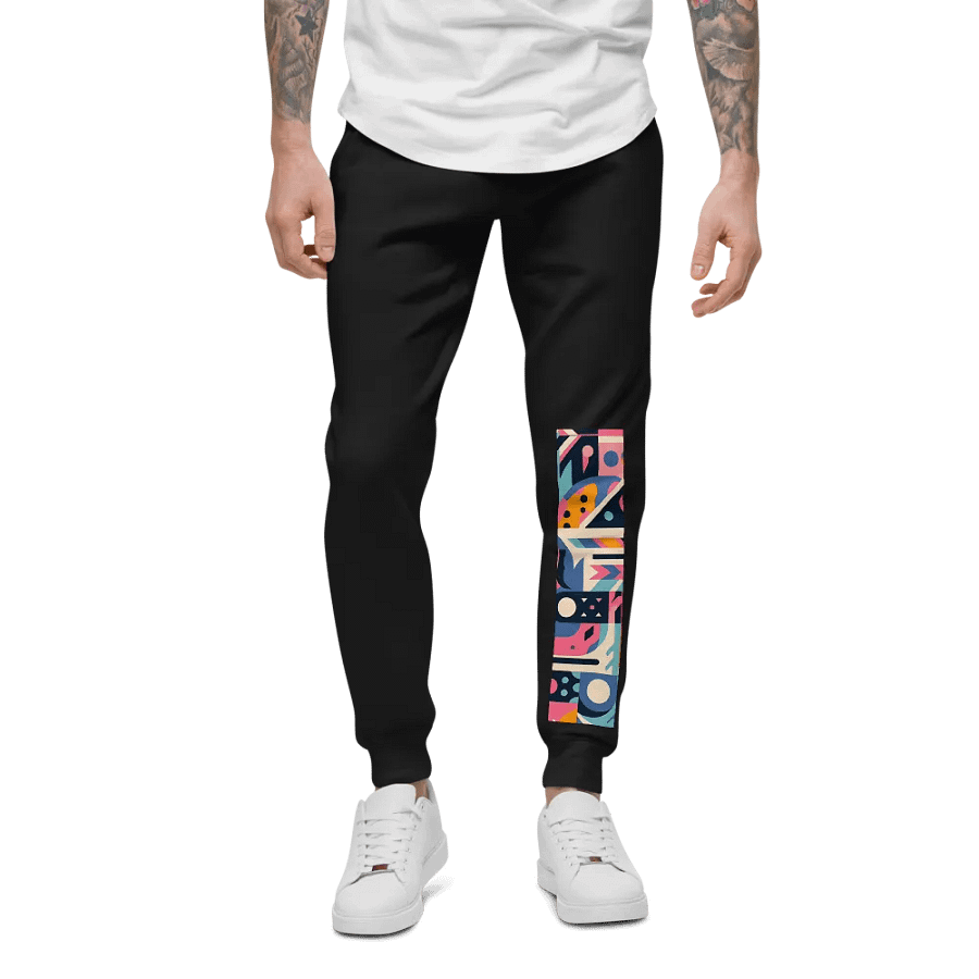 Funky Fusion: Cutout Collage: Unisex Fleece Joggers product image (13)