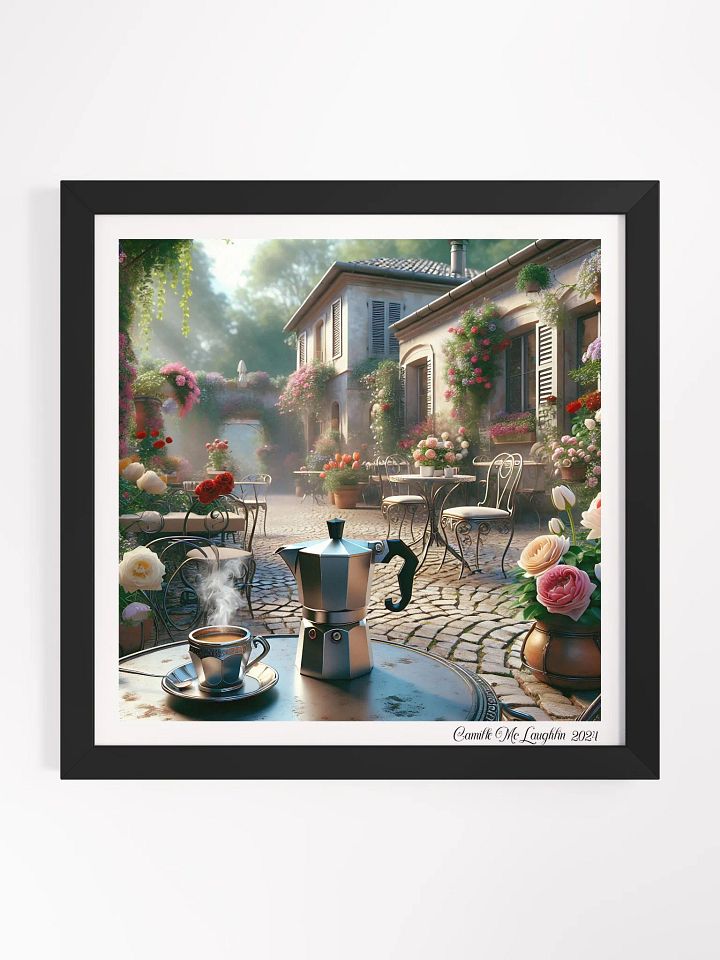 Cobblestone Café Serenity Framed Poster | Moka Pot product image (1)