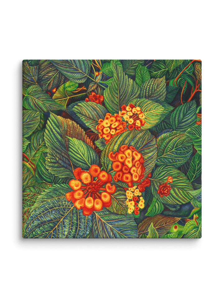 Floral Tapestry Canvas - Bright Orange Flowers product image (2)