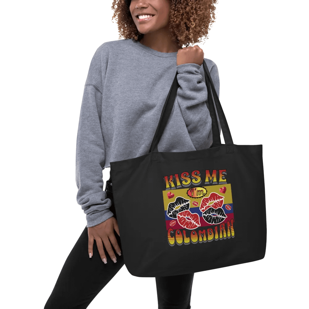 Kiss Me I'm Colombian Flag Tote product image (3)