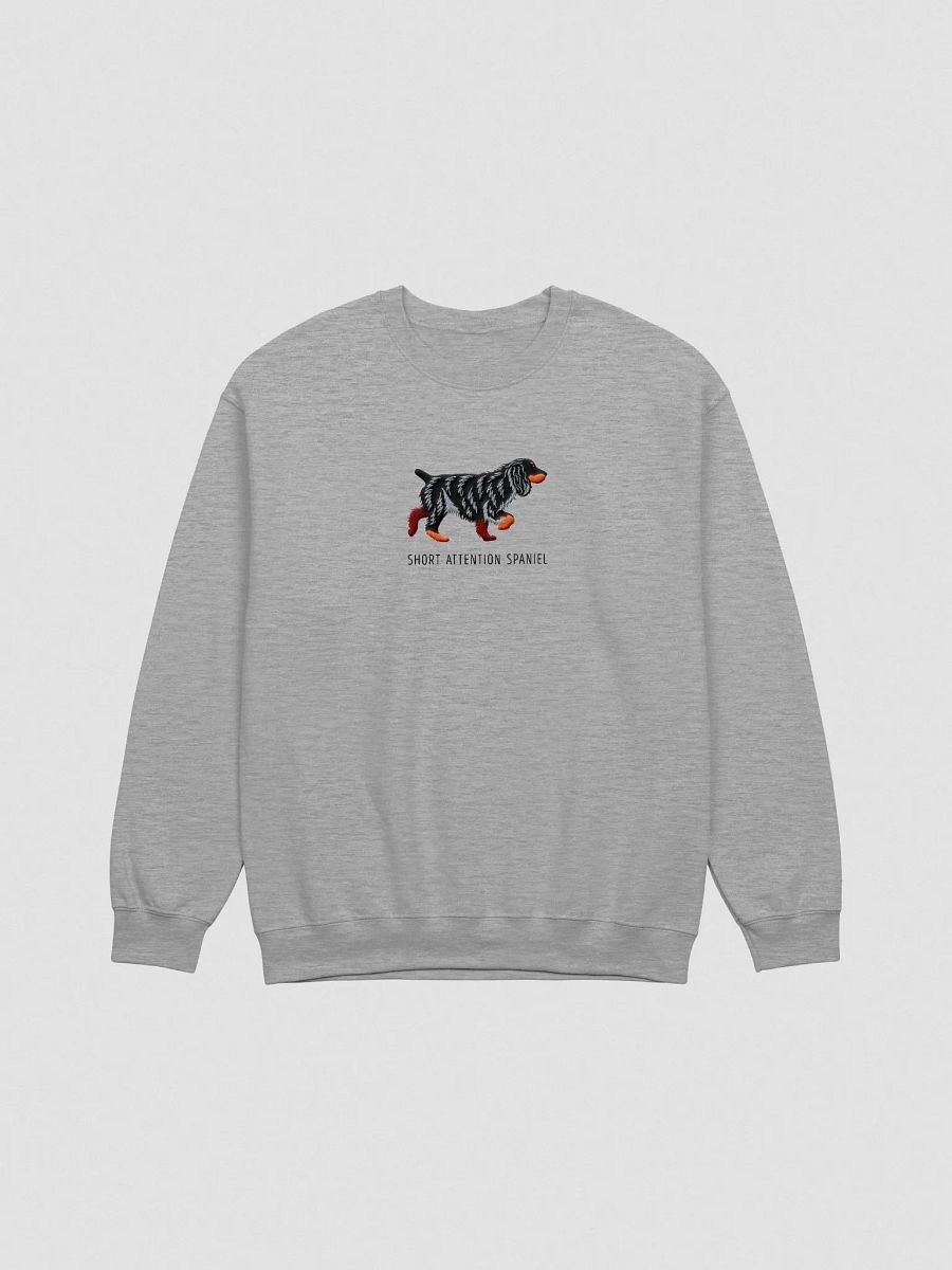 Short Attention Spaniel Sweatshirt (Embroidered) of a Cocker Spaniel(Black & Tan) product image (4)