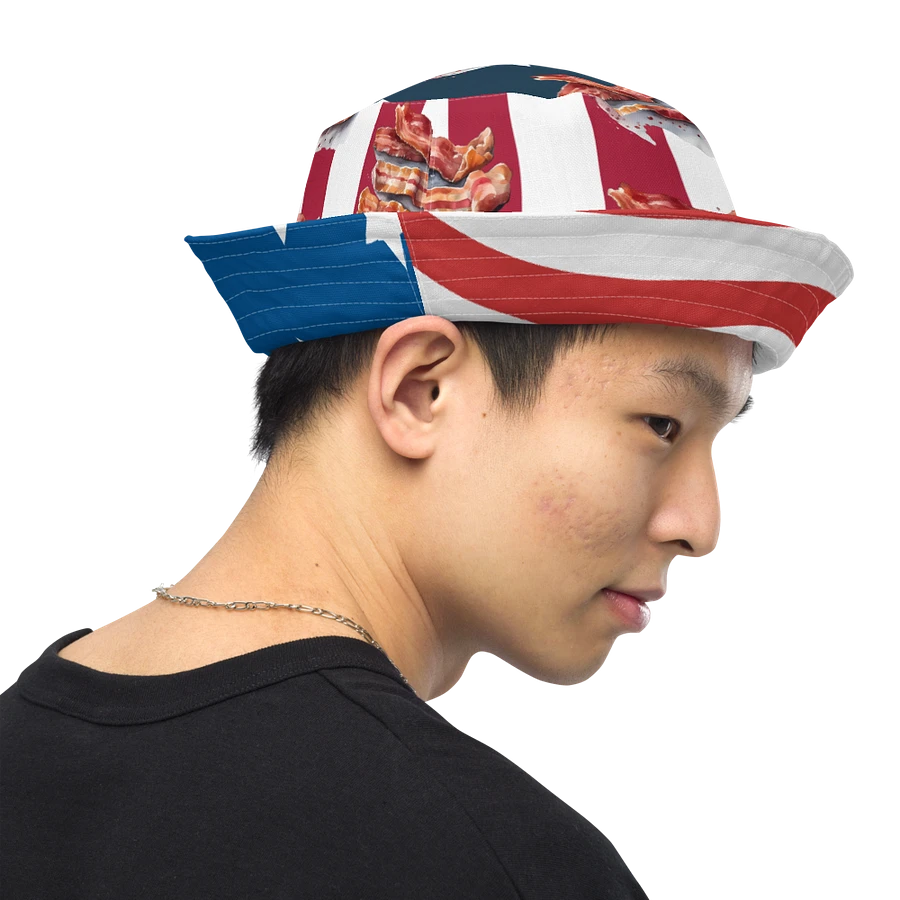 Bacon Strips, & Stars and Stripes Reversible Bucket Hat product image (11)