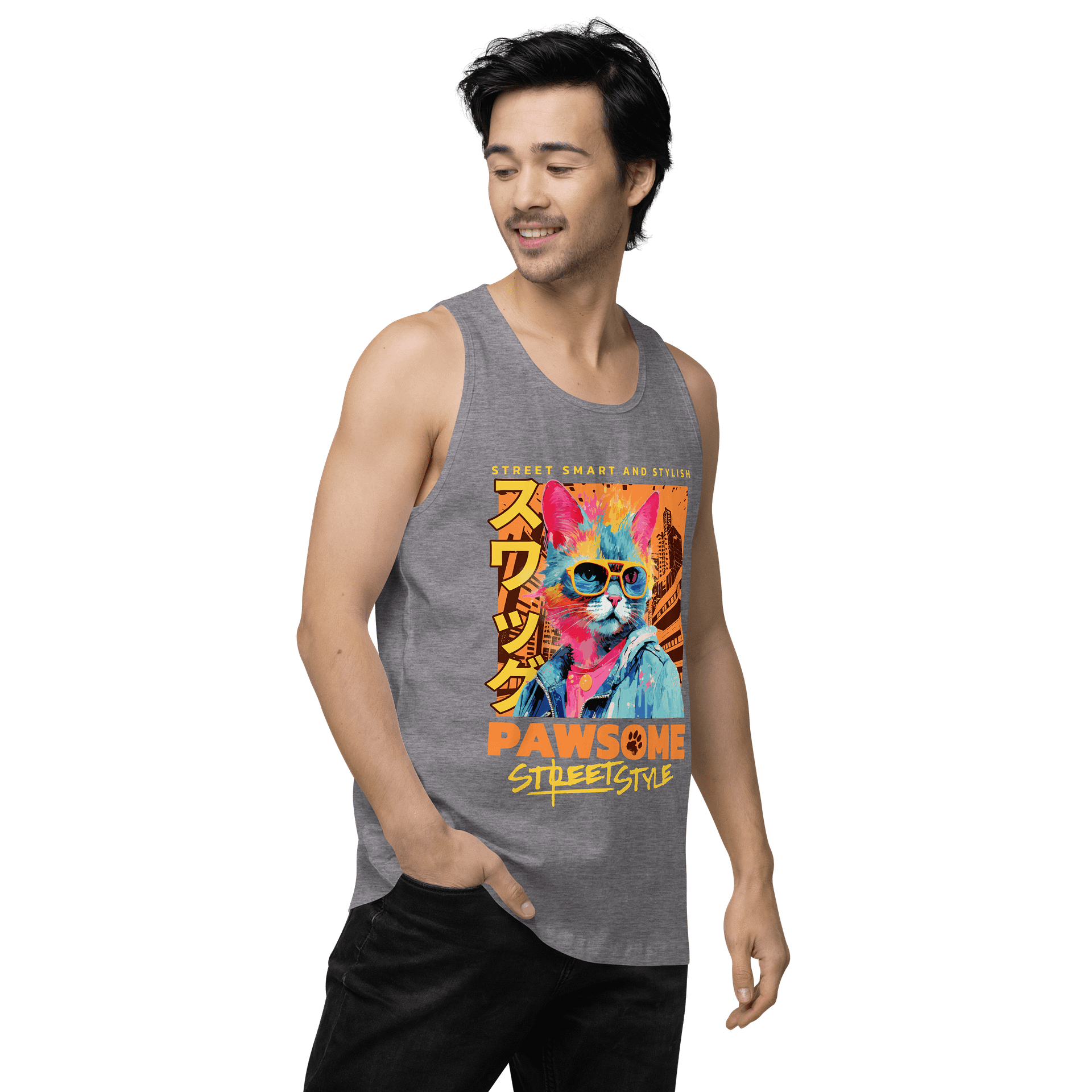 Pawsome Street Style | Cotton Heritage Premium Tank Top product image (4)