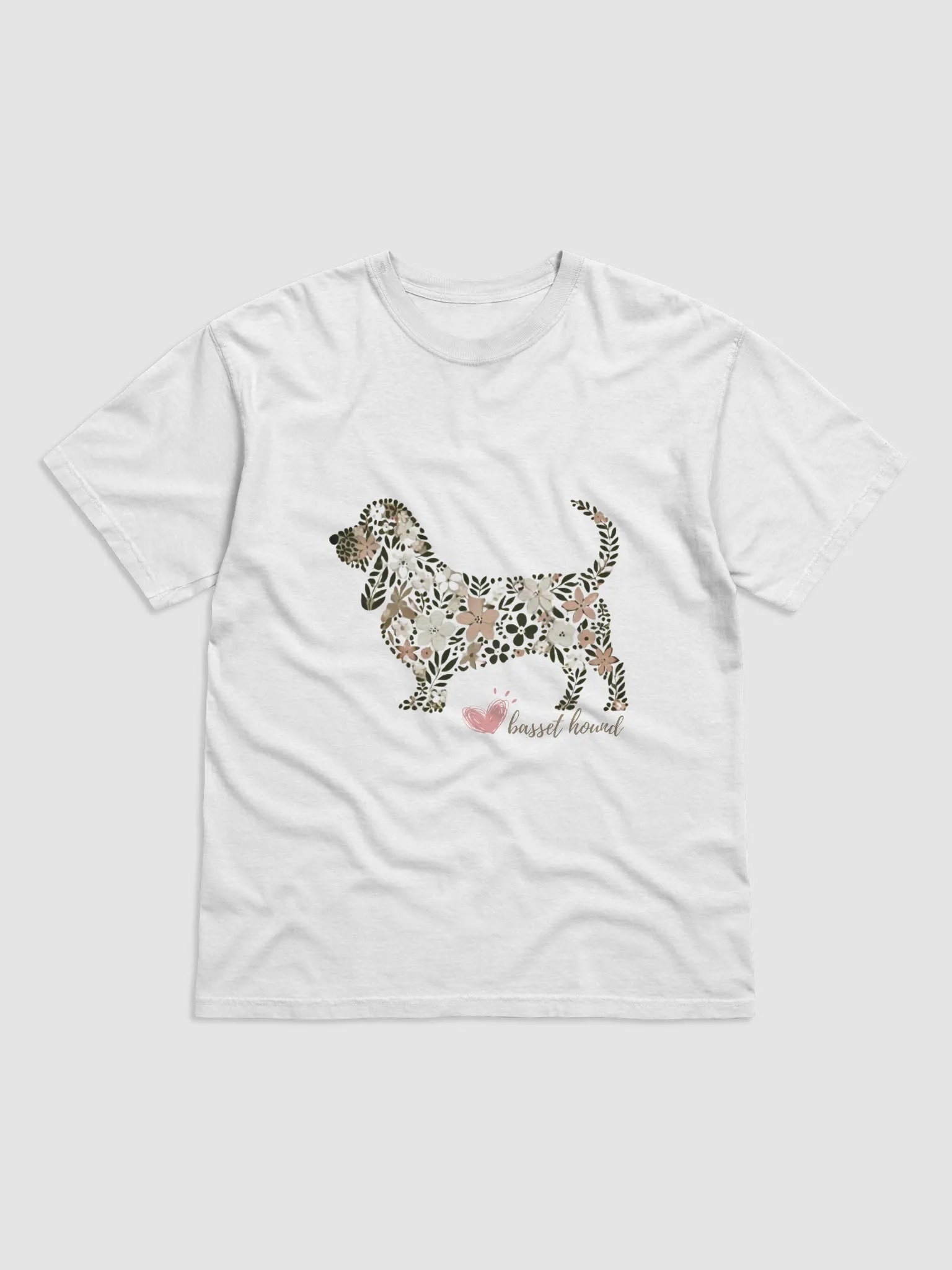 Floral Basset Hound: Nature-Inspired Dog Silhouette product image (1)