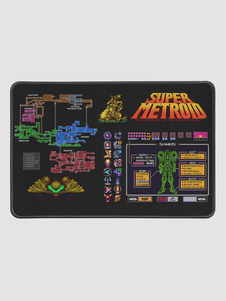 Map & Samus Desk Mat (12 x 18) product image (1)