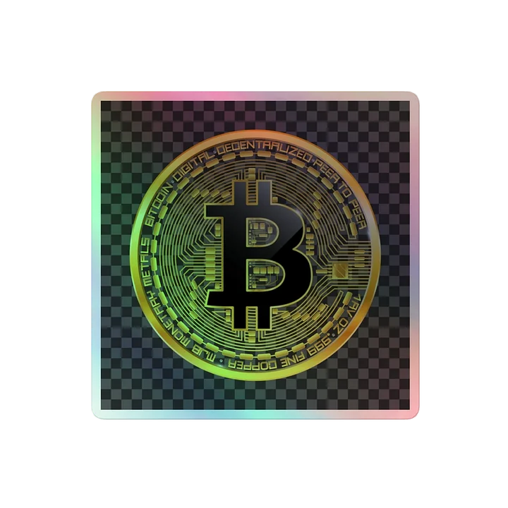 Holographic Bitcoin Coin Sticker product image (2)