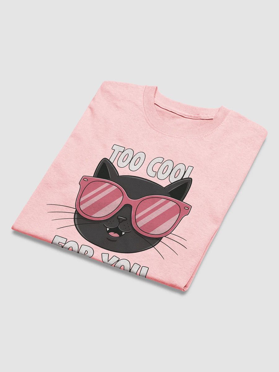 Funny Too Cool for You Black Cat T-Shirt with Pink Sunglasses - Cute Graphic Tee product image (20)