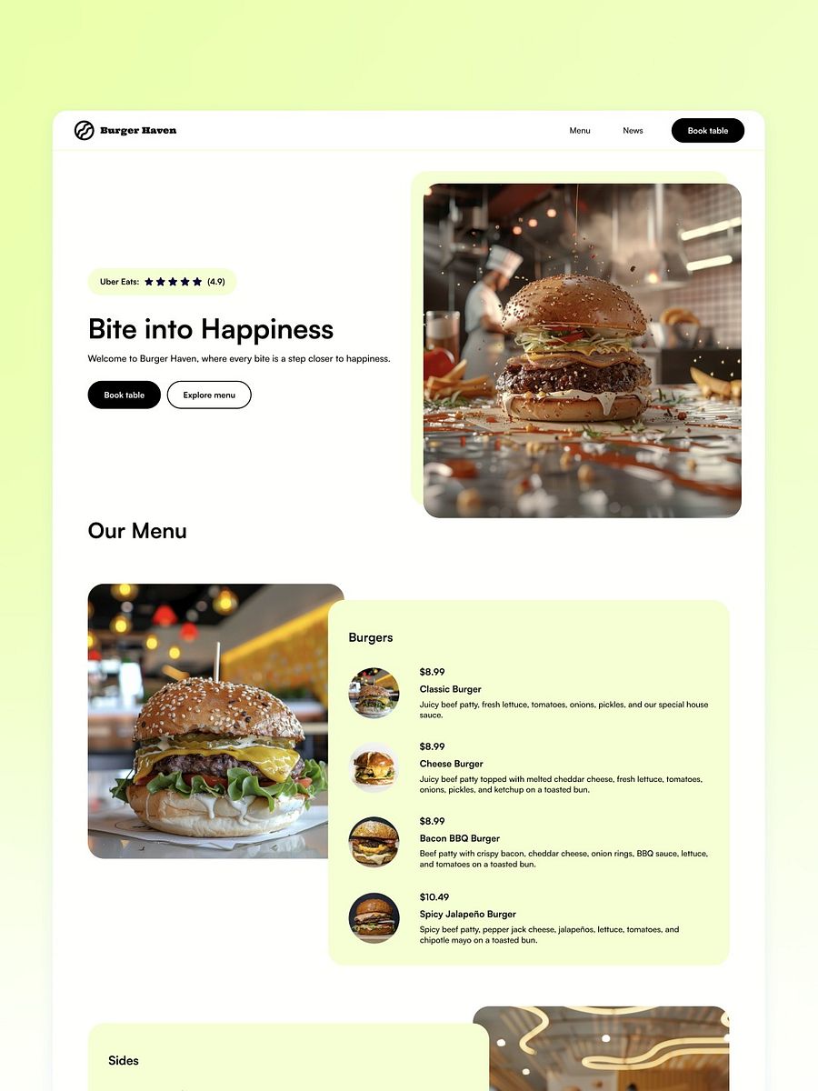 Patty - FREE Framer Restaurant Template product image (1)