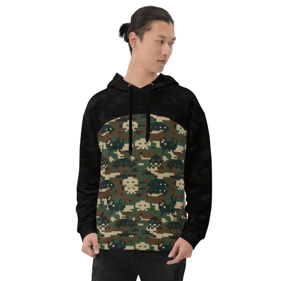Space Invaders Camo Unisex Hoodie (Obsidian) product image (8)