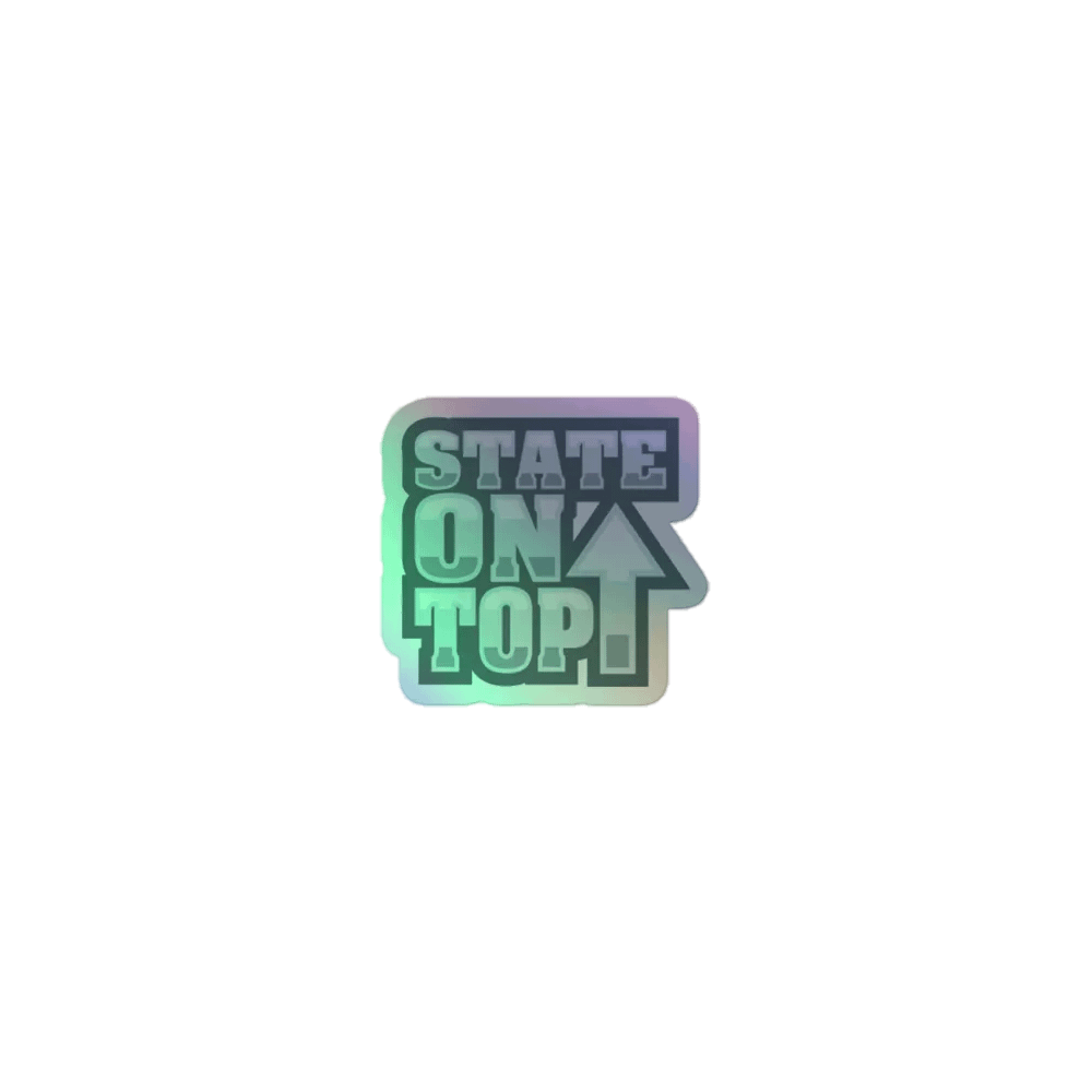 State on top holo sticker product image (1)