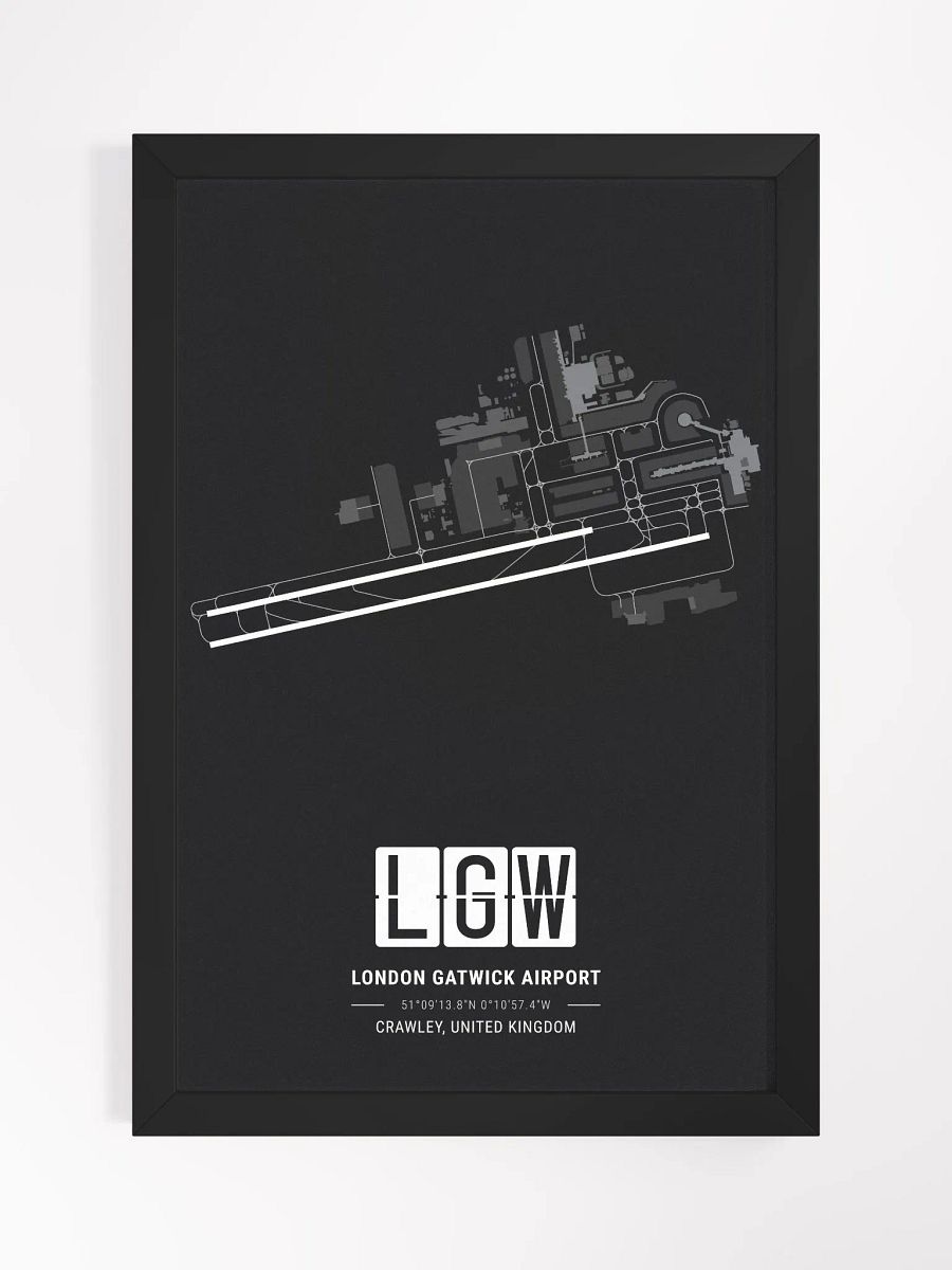 Framed Airport LGW Premium Map On Matt Paper product image (1)