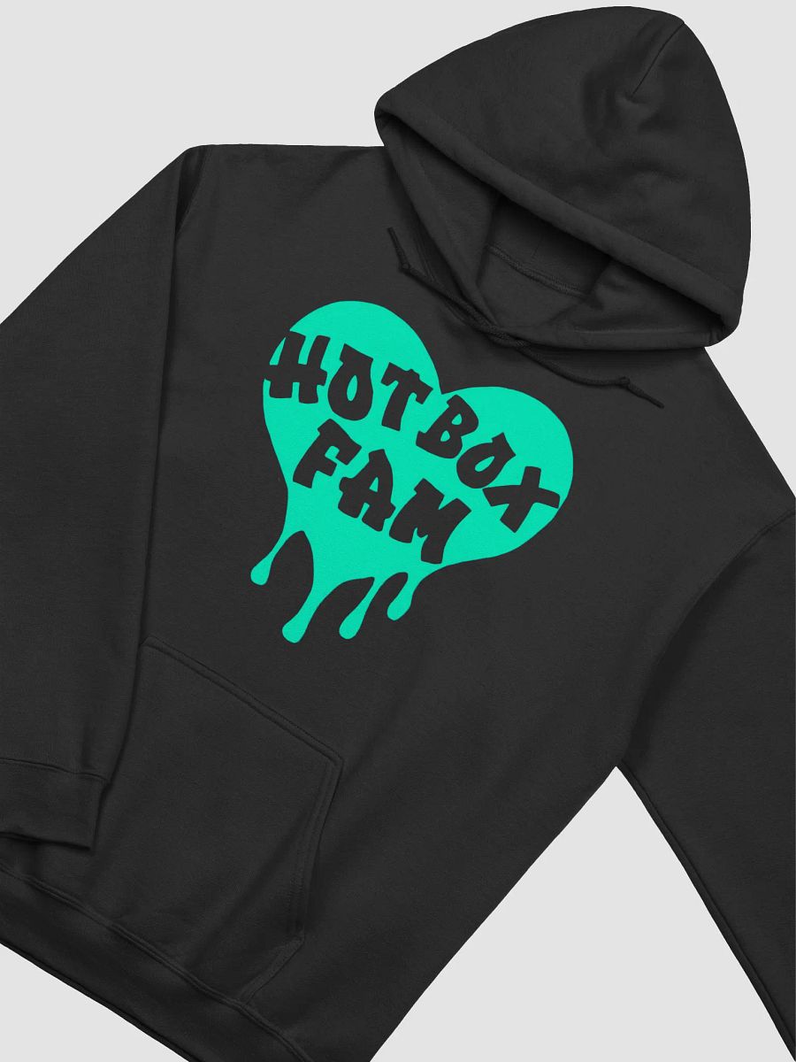 UNISEX HOT BOX FAM TRANSPARENT SEAFOAM GREEN LOGO ON HOODIE product image (3)