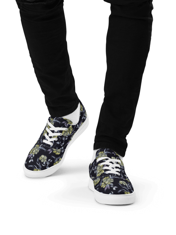 Gothic Flower | Men's Lace-Up Canvas Shoes product image (2)