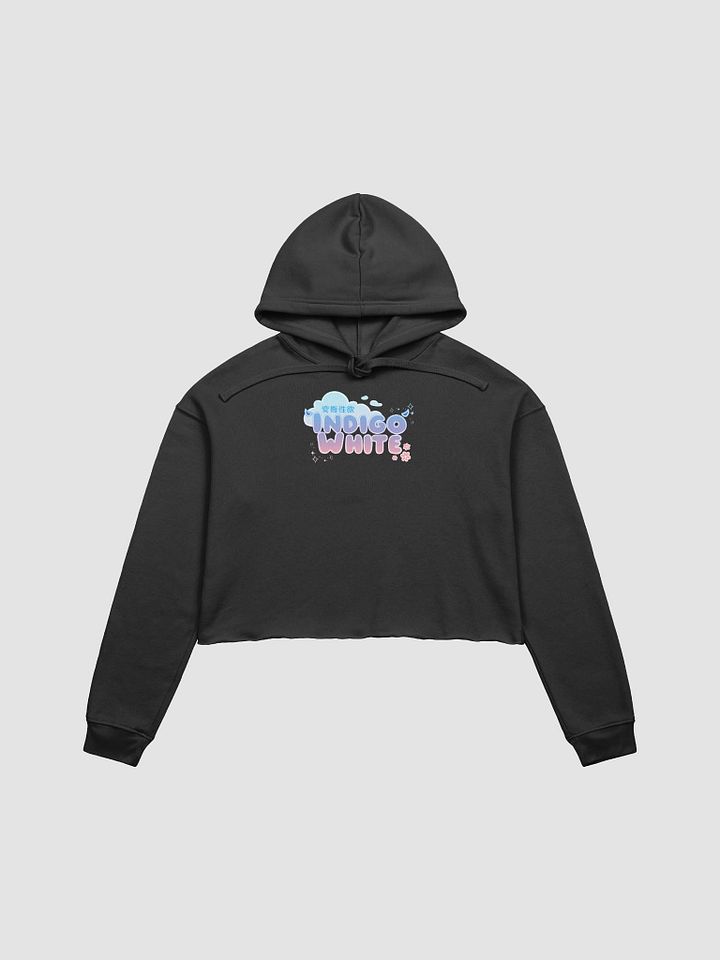 Indigo White Logo Cropped Hoodie product image (1)