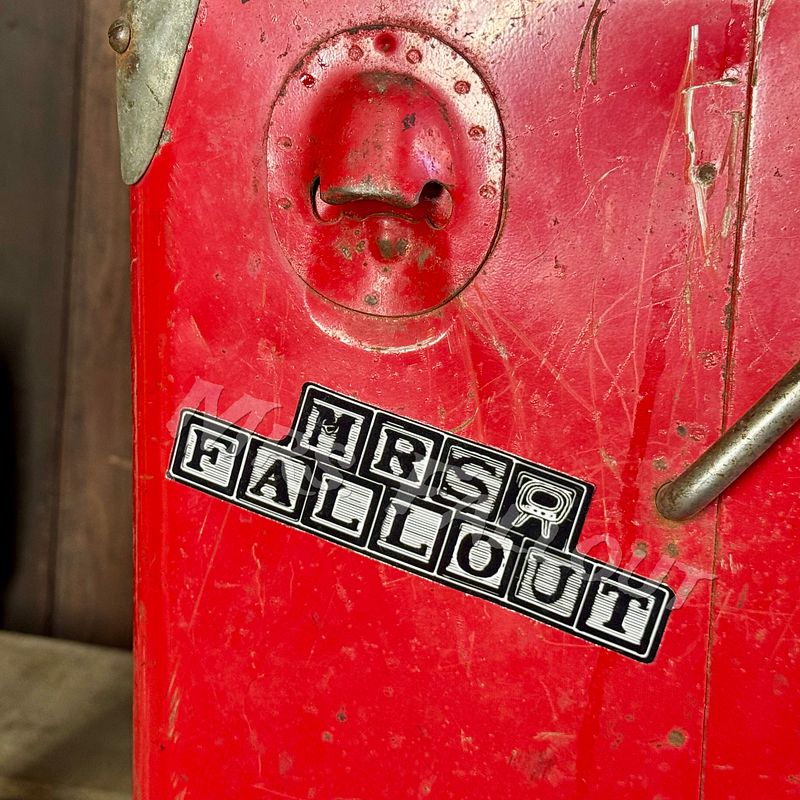 Mrs. Fallout Black & White Block Sticker