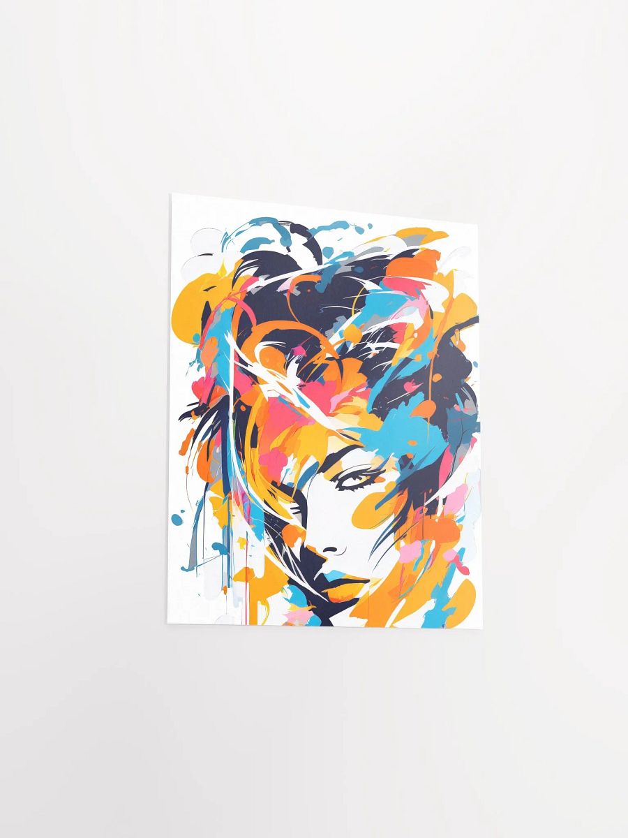 Abstract Woman v11 - Vintage Style Poster - Rocker Girl - Small and Standard Sizes - 8x10-11x14-12x16-16x20 Inches product image (3)