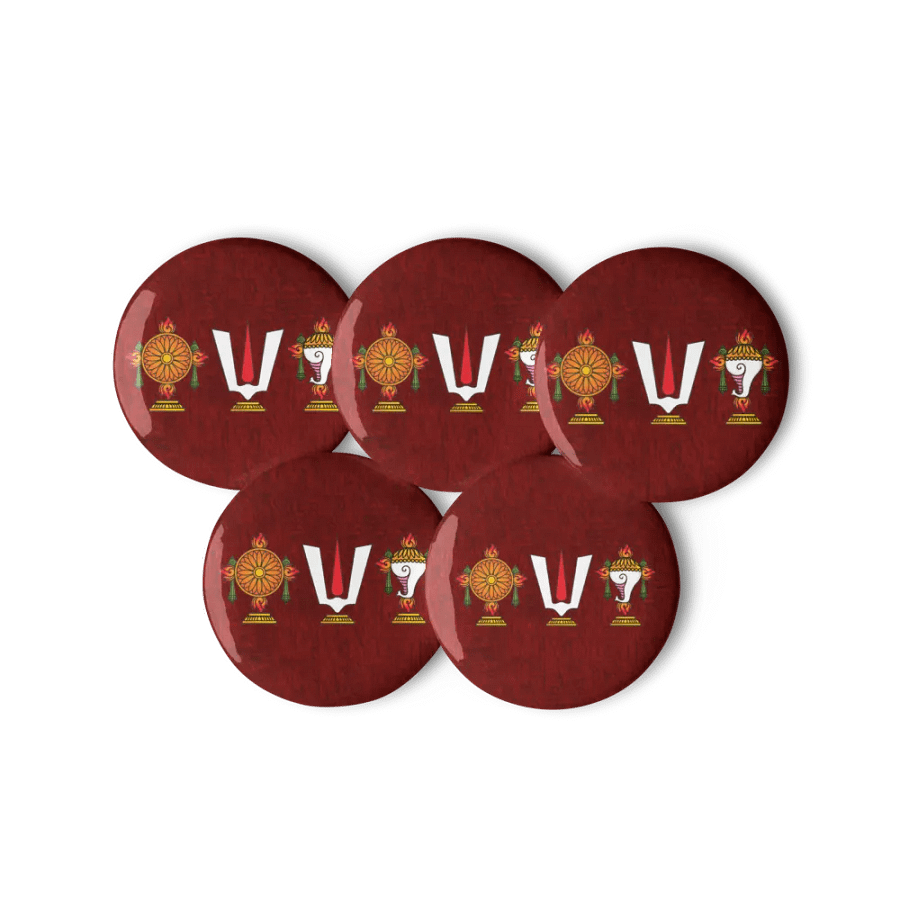 Set of Pin Buttons ( Sankh Chakra Tilak) product image (11)