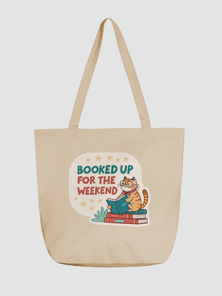 Feline Bookish Vibes Tote Bag product image (1)