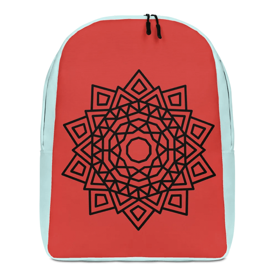 Mandala Red and light blue Backpack product image (6)