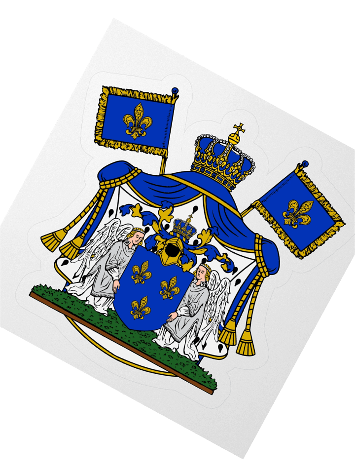 French Royal Coat of Arms Kiss Cut Sticker product image (2)