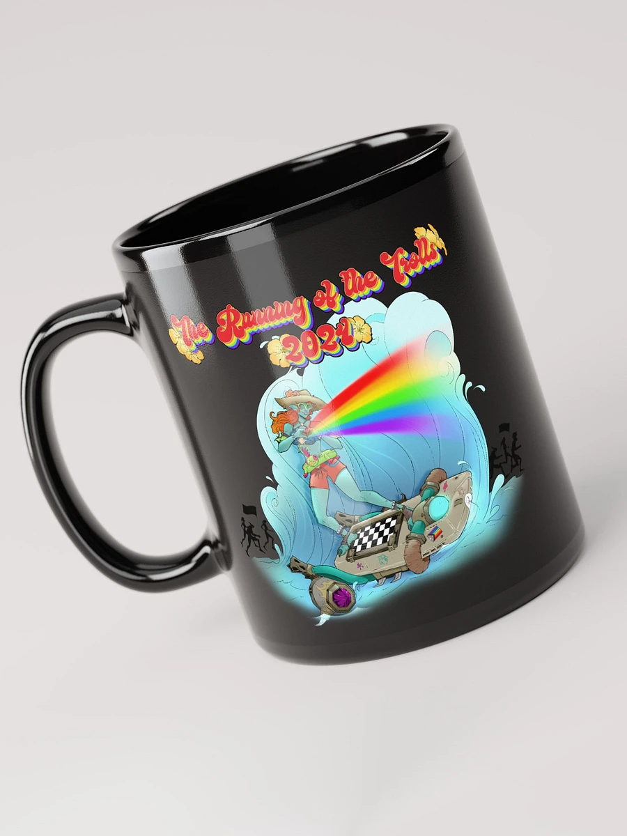 Running of the Trolls Black Mug by Mischi product image (3)