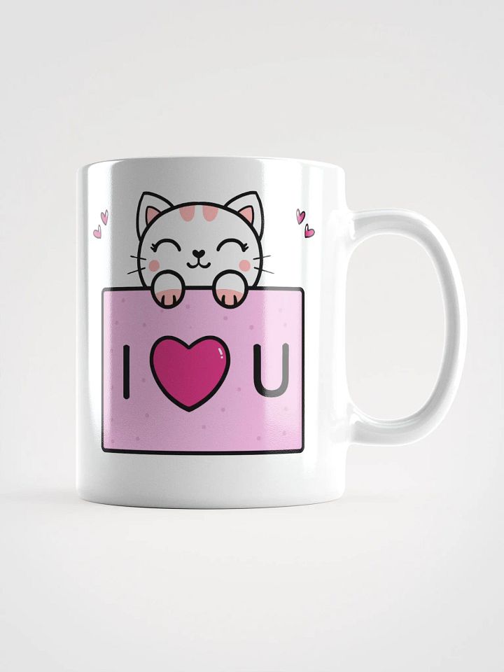 Lovely Cat White Glossy Coffee Mug product image (1)