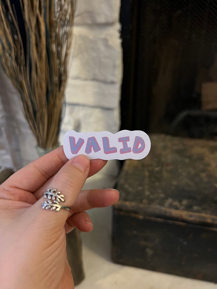 Valid Text Vinyl Sticker product image (1)