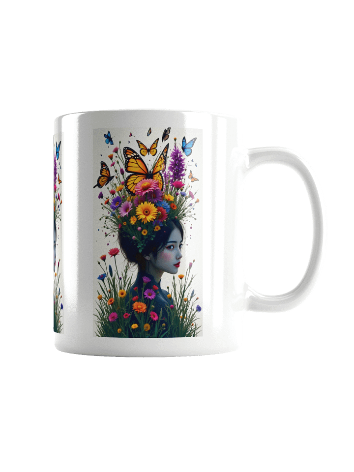 Coffee Mug Floral Fantasy Butterflies Portrait product image (2)