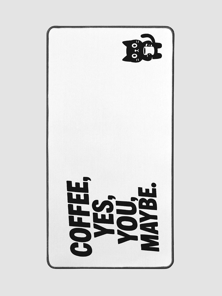 Coffee Cat Black Desk Mat 15.5'' x 31.5'' product image (2)