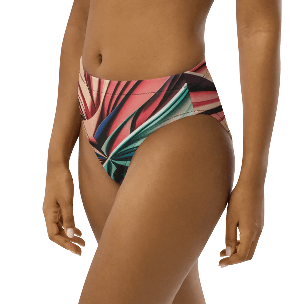 TDS Music Recycled High Waisted Bikini Bottom in Abstract Colors (XS-3XL) product image (11)
