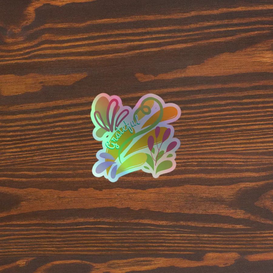 Sticker grateful water droplets design product image (5)