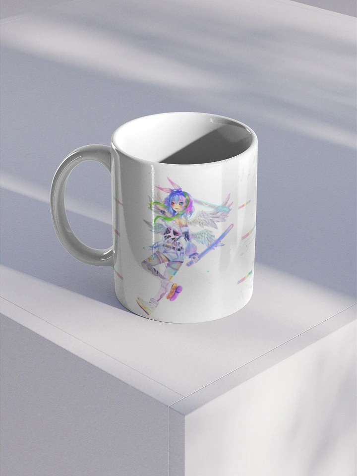 VTuber Digital Glitch Mug 11oz Ceramic Coffee Mug product image (1)