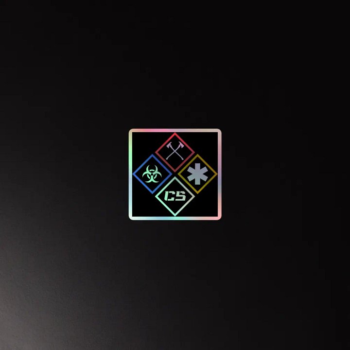 Holographic logo sticker product image (4)
