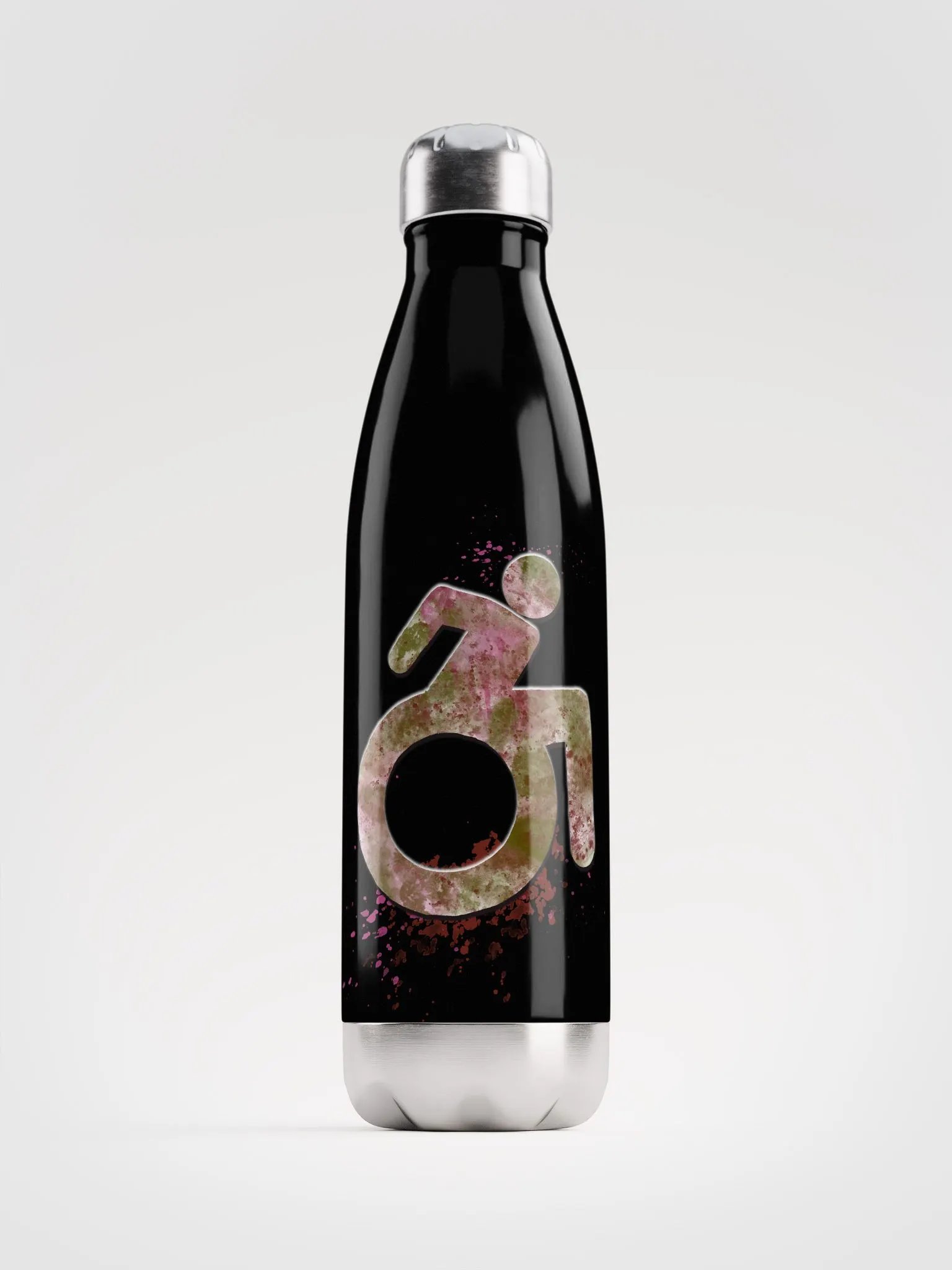 Wheelie, Pink Splash SS Water Bottle product image (1)