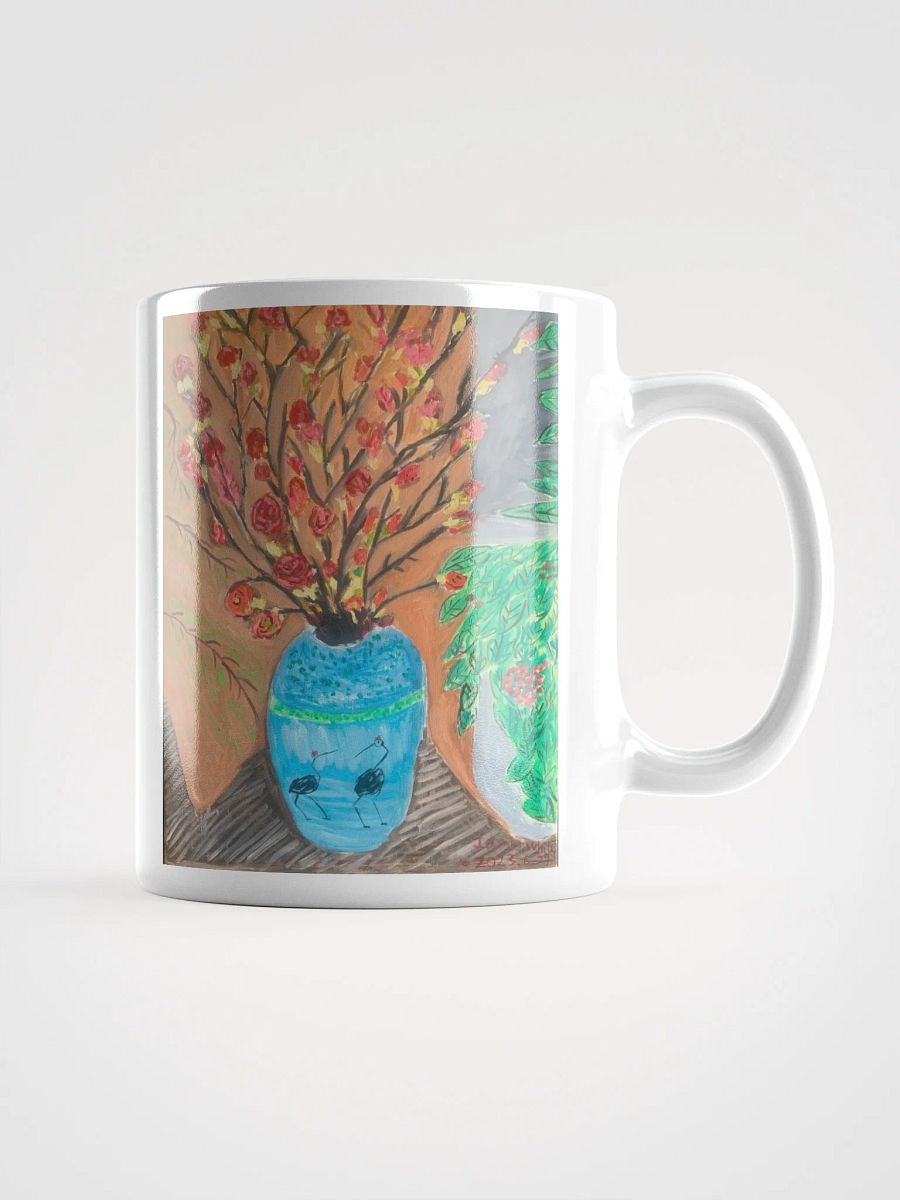 White Glossy Mug: oil painting product image (1)