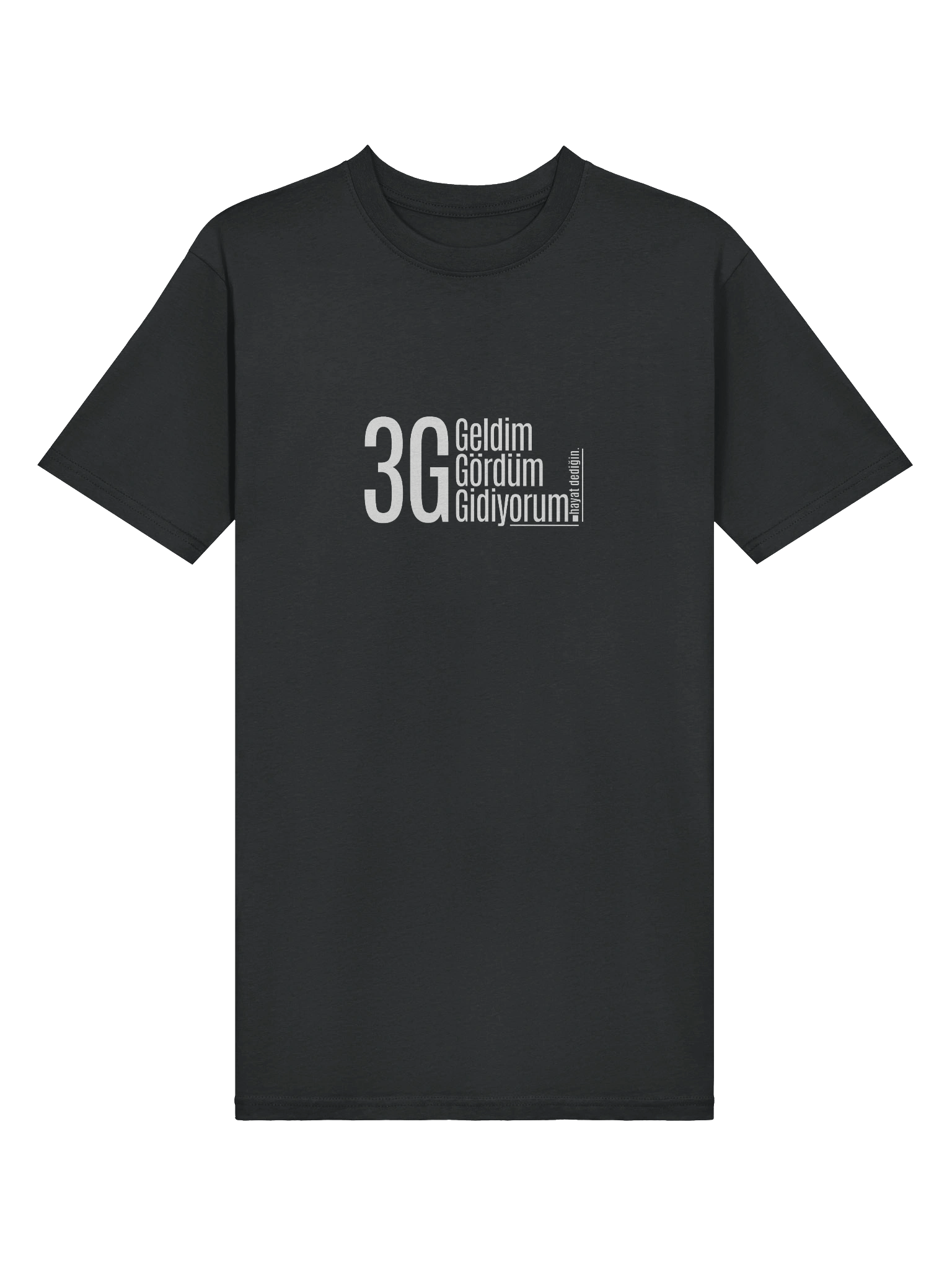 3G Hayat Manifestosu: "Geldim Gördüm Gidiyorum" Tasarımlı Cotton Heritage Premium Heavyweight Tişört product image (3)