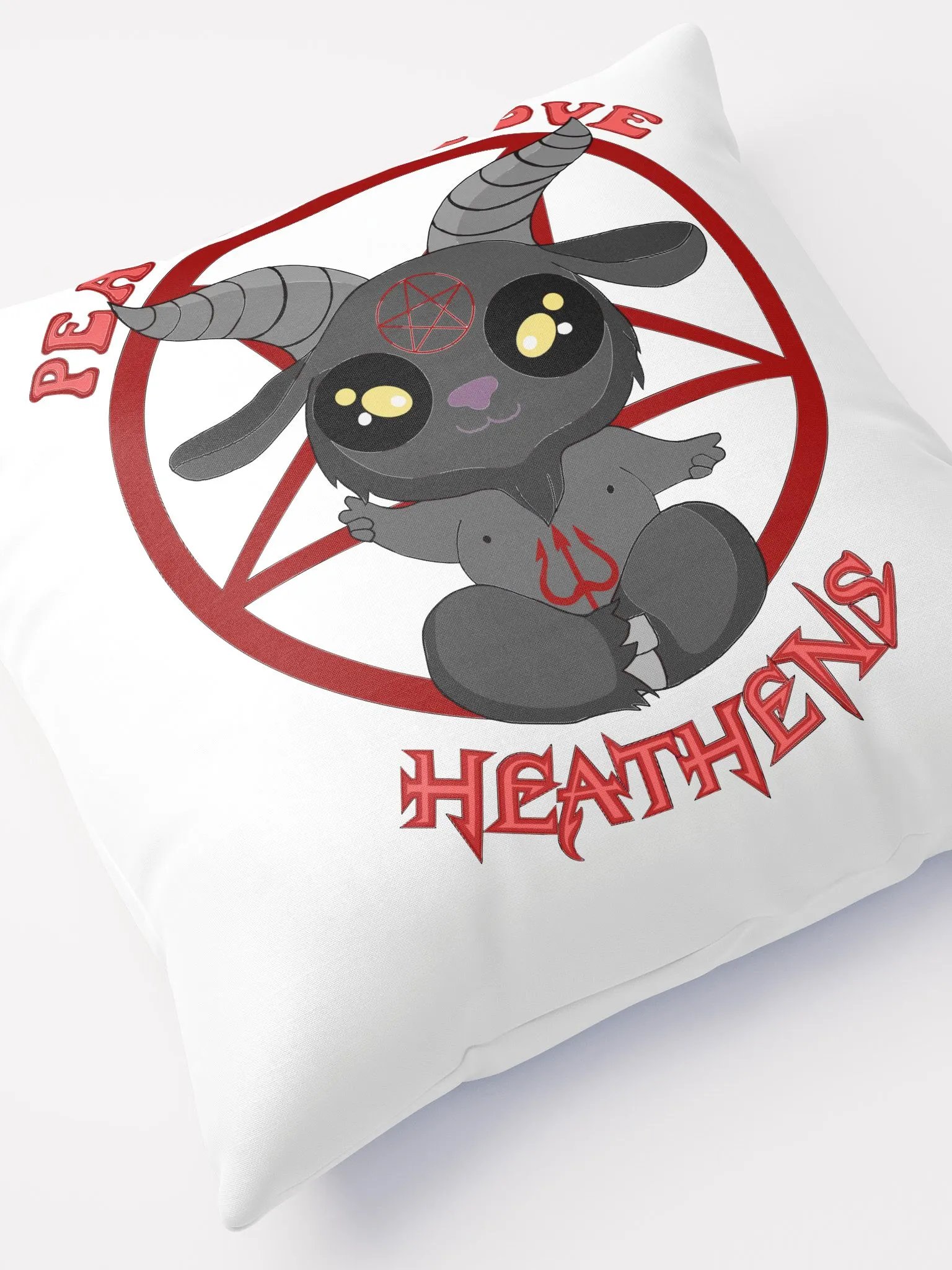 Double Sided Pillow - Peace, Love, Heathens product image (4)