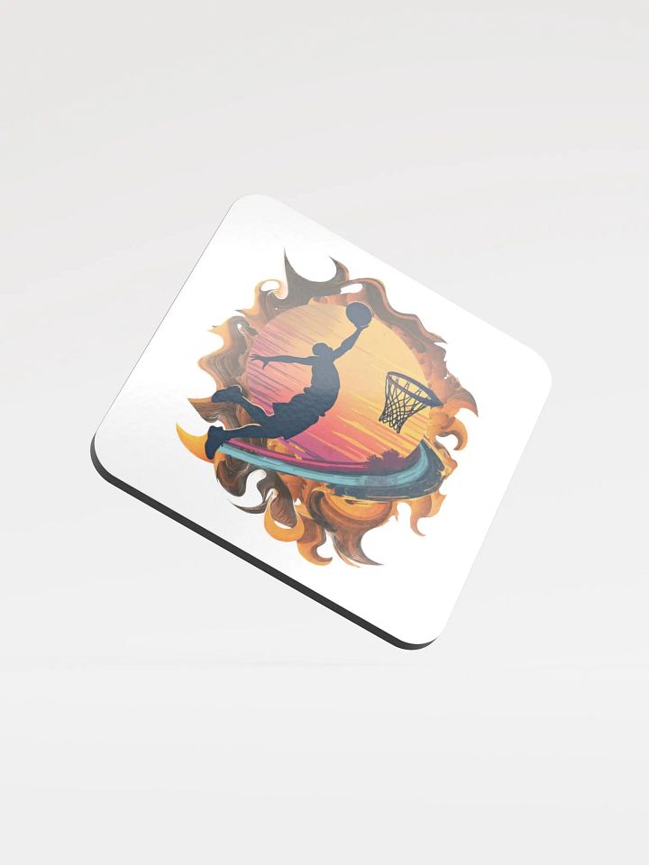 Space Shooter Basketball Sunset Slam Dunk Coaster Set product image (1)